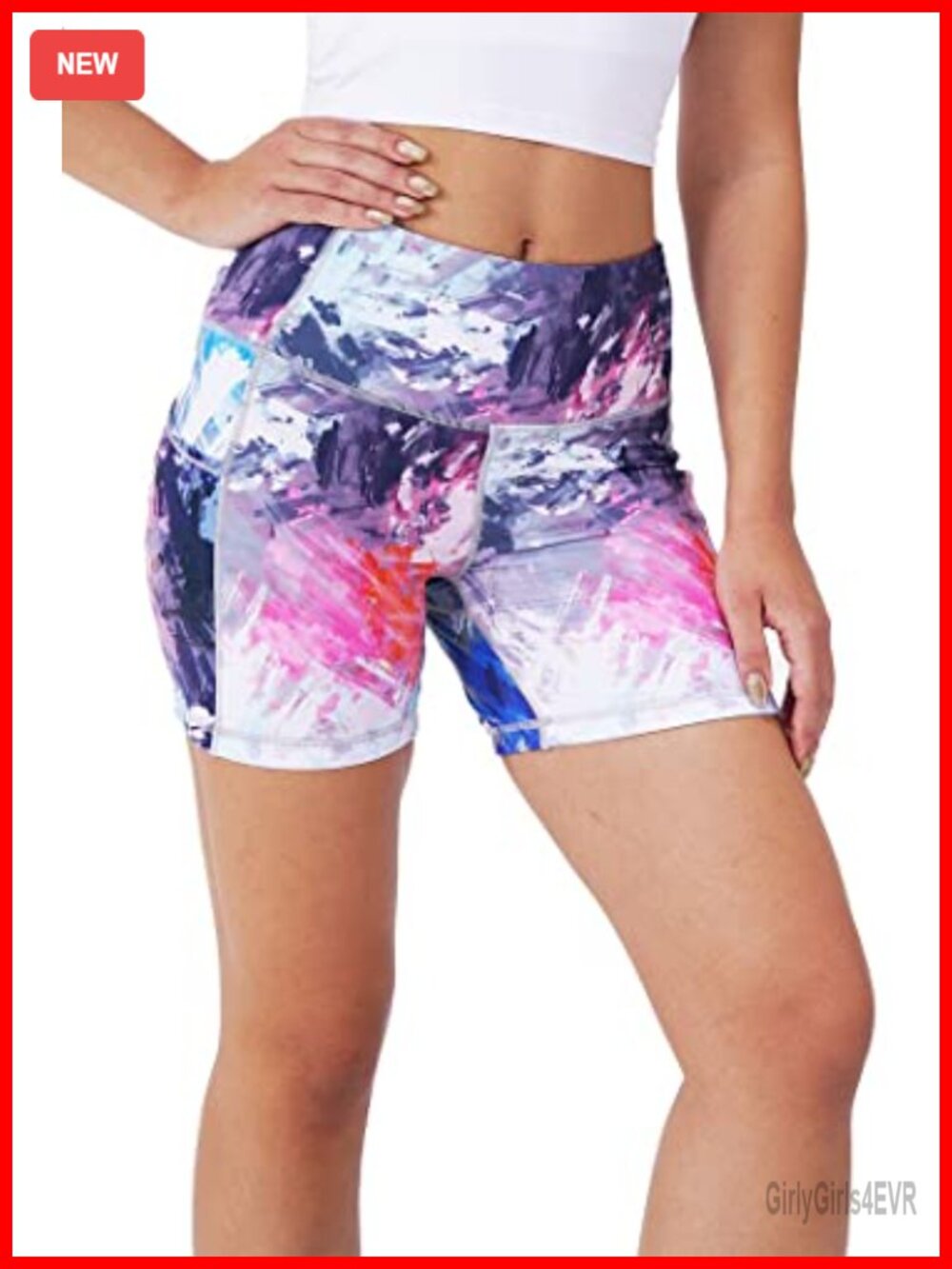 High Rise Athletic Shorts 5" Inseam Super Soft Tummy Control Bike Workout